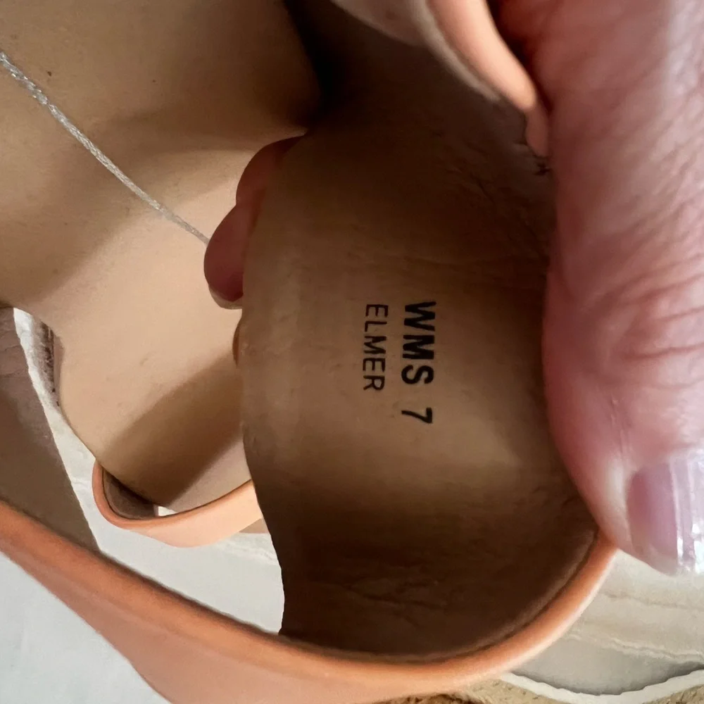 DV by Dolce Vita Elmer Sport Bottom Wedge Sandal Size 7 Soft Orange Espadrille